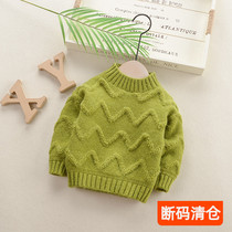 Baby sweater 2 foreign-made thickened 3 boys autumn and winter baby 0-1 year old girl child knitted woolen sweater 4