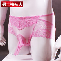 Sexy Lace Panties Ultra-thin Pseudo-Wear Supplies Mesh Belt jj Set Womens Big Bang Large Size breifs Mens