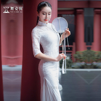 Dancing Wing Slim Body Clothes Courtesy Clothing 2020 New Training Cheongsam Belly Dance Practice Clothing XT115