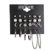 fashion earrings women 12 pairs ear stud jewelry suit