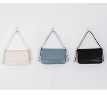 Maybins Korea 21 Early Spring New Temperament Korean Version Pure Color Simple PU Texture Flip woman bag
