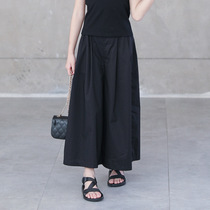 Girl High Waist Broadlegged Pants Summer Brief slim CUHK Tong Han Edition Ocean Gas Loose Black Casual 90% Skirt Pants