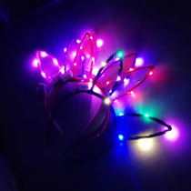 Luminous Garland hairpin flash headgear colorful headband LED lamp cat ears rabbit ear concert headgear