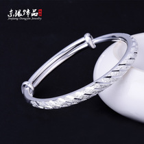 999 Sterling Silver Meteor shower bracelet Womens Classic hand push pull bracelet to send girlfriends mother lettering