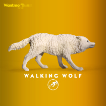 Play model wild wolf model simulation animal plastic big gray wolf grassland Wolf solid wild animal model play