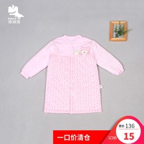 Bobolon baby cotton cotton gown for young children long sleeve warm pajamas for boys and women baby robes autumn and winter