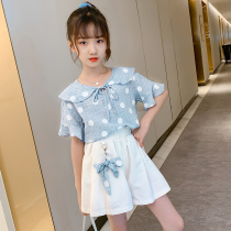 Little girl suits two sets of ocean Korean version Fashion 11-year-old girl Xia Fashion 2022 New Internet Red CUHK Scout