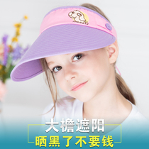 Childrens sunscreen cap baby face shading cap Summer men and womens UV protection against large eaves scorched under the hat sun hat