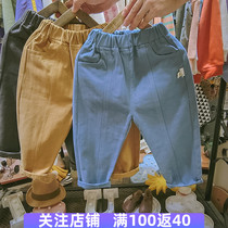 Boys overalls children spring and autumn pants children Korean casual pants 2020 new handsome baby pants
