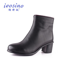 100 Poetry Slave Girl Boots 2019 Winter genuine leather Short boots High heel Heel Color Suede Warm Cotton Boots 623827537
