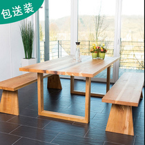 Nordic Solid Wood Rectangular Beauty Salon Desk Chair Combination Reception Brief Fashion Office Relax Area Tea Table