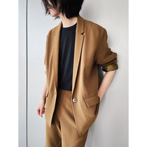 Classic yuppie Japanese Sanling triacetate one-grain button Boyish style loose suit jacket