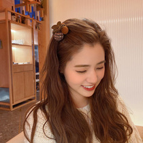 Autumn Winter Plush Small Number Grab Clip Hair Clip Liu Hai Side Small Clip Head Decorated With Broken Hair Forehead Mesh Red Hair Card Female Side Clip