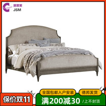 JSM American country all solid wood bed foreign trade export 18m big bed pastoral retro old 15m double bed