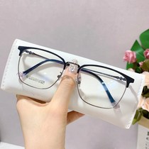 FJ krotto's retro glasses frame male and female myopic titanium ultra-light glasses frame big face big frame with myopic frame