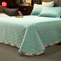 2021 New Mesh Red Summer Ice Silk Bed Cover Single Piece Thin style light extravagant quilted clip cotton high-end modern mat