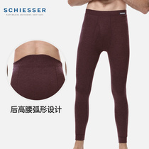 Schiesser Shuja warm pants underwear mens double layer plus suede thickened Amino 3 5X with wool autumn pants