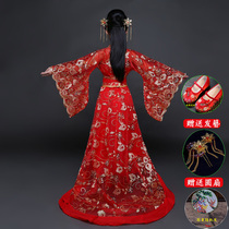 Childrens imperial concubine trailing ancient costume girl Tang suit princess fairy COS stage show costume photo Hanfu