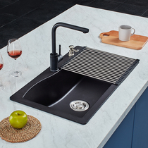 Mornquartz Stone Sink Single Trough Kitchen Granite Dishwashing Pool Terrace in the audience Basin Wash Basin Package 27905