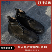 MARSELL do old Buffalo anti-fur high-top casual leather boots soft and comfortable board shoes MMG117