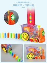 Childrens puzzle color dominoes card card automatic drop car train little boy toy table game