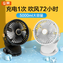  USB small fan Mini student dormitory portable portable rechargeable fan Bed hanging desktop mute small clip Office desk big wind baby small handheld rechargeable desktop fan