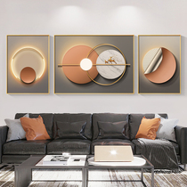 Modern Light Luxury Living Room Decorative Painting Large Simple Sofa Background Wall Hanging Painting Abstract Geometric Premium Trio Mural