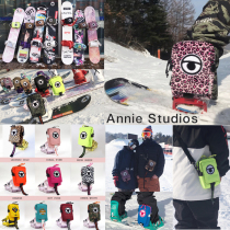ANNIE Korea ski back oblique span running bag shoulder put snow card key waterproof play single board card small bag fluorescent yellow