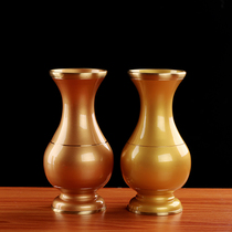 Buddhist hall for Buddhist vases pure copper light body Guanyin water purification bottle vegetarian surface flower arrangement bronze vase for the former manna bottle of Tavern