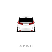 Suitable for Toyota Elfa low-lying car scratch model sticker car friend Association personalized car sticker custom HF Silhouette