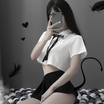 Sexy lingerie transparent womens fun sleeping clothes sexy jk campus uniform temptation free to take off teasing passion suit jx