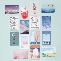 Beiqi Qiqing LOMO card simple literary mini blessing blank small card on the back full blank small card dream flower allows students to leave a message bookmark can be used as a hand account bottoming decorative material