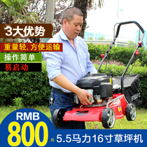 Longlida 5 horsepower four-stroke hand push lawn machine gasoline lawn mower weeder trimming lawnmower