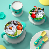 Newborn baby spoon baby silicone soft Spoon Bowl set complementary food feeding tableware water filling cup suction cup