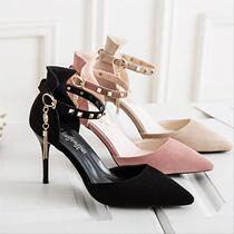 Office workers spring and summer European high heels fine and female summer generous breathable thin womens single shoes summer sandals