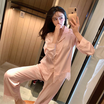 Chao Beautiful Things~Fairy Sleeping Yi Lace Maiden Sweater Simple Pure Color Ju Clothes Set