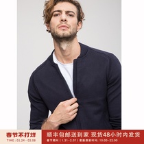 Business autumn new 95% cotton 5% cashmere knitted sweater men's slim casual sports suit DAZ379