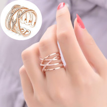 European and American exaggerated personality ring opening ring female Korean hipster simple cross multi-layer joint ring tail ring index finger