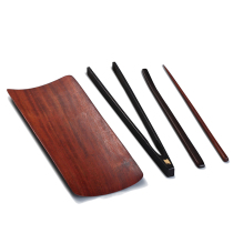 Zhe Ming tea ceremony set solid wood six gentlemen complete set of handmade sandalwood Tea Tea Needle teaspoon cover spare parts