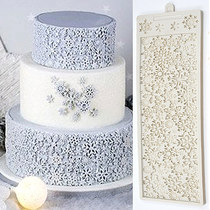 New product turning candy cake silicone mold large snowflake around the edge dry Pace decoration Mousse chocolate baking clay