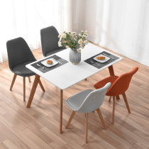 Dining chair Nordic modern simple fabric negotiation home small apartment backrest leisure solid wood cafe restaurant chair