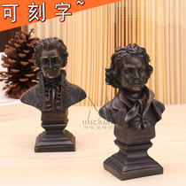 Miniature musician statue ornaments Beethoven Mozart Moart Chopin Tchaikovsky Strausshu