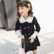 Hong Kong South Korean girls clothing 2019 fall new girl little black dress foreign air little fragrant wind female palate dress