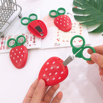  Childrens safety small scissors Stainless steel student handmade paper-cutting knife art scissors portable creative refrigerator sticker office