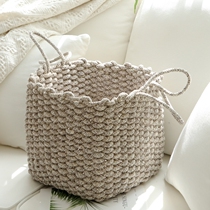 Dirty Coat Containing Basket Nordic Cotton Thread Containing Basket Toilet Folding Home Shelve Large Table Dirty Clothes Basket Snacks