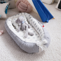 Crib mid bed bionic baby nest folding removable and washable travel portable male and female baby pillow anti-pressure drop-proof bed