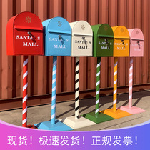 Retro letter box old floor iron post box mailbox decoration restaurant bar Net red decorative photography props