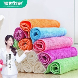 Hanshi Liu Jia bamboo fiber washing dishes rags table double layers thickened water lazy people 5 dishes