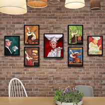 Cake Pizza Shop Decoration Photo Wall Western Restaurant Creative Art Abstract Frame Wall Simple Chef Hotel Hanging Painting