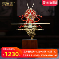  Fight to defeat the Buddha and become enlightenedQi Heavenly Sage decoration Pure copper Sun Wukong wine cabinet tea room decoration Business gift